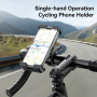 USAMS ZJ082 suport pentru bicicletă și motocicletă pe ghidon și oglindă retrovizoare pentru iPhone - negru-argintiu