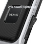 USAMS ZJ082 suport pentru bicicletă și motocicletă pe ghidon și oglindă retrovizoare pentru iPhone - negru-argintiu
