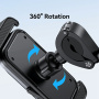 USAMS ZJ082 suport pentru bicicletă și motocicletă pe ghidon și oglindă retrovizoare pentru iPhone - negru-argintiu