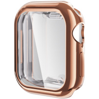 Carcasă ENKAY din plastic moale cu protecție pentru ecran pentru Apple Watch 42mm (Series 10 / 11) - roz auriu
