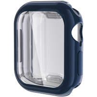 ENKAY husă din plastic moale cu protecție pentru ecran pentru Apple Watch 46mm - albastru închis