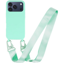 Husă mată cu curea reglabilă pentru iPhone 17 Pro Max - turcoaz
