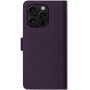 Husă tip carte cu perle și pietre pentru iPhone 16 Pro Max - violet