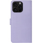 Husă tip carte cu perle și pietricele pentru iPhone 16 Pro Max - violet deschis