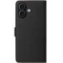 Husă tip carte cu perle și pietre pentru iPhone 17 - negru