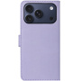 Husă tip carte cu perle și pietricele pentru iPhone 17 Pro Max - mov deschis