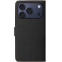 Husă tip carte cu perle și pietricele pentru iPhone 17 Pro Max - negru