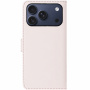 Husă tip carte cu perle și pietre pentru iPhone 17 Pro Max - roz
