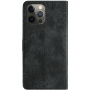 Husă tip carte cu model cu fluturi pentru iPhone 12 / 12 Pro - gri închis