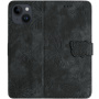 Husă tip carte cu model cu fluturi pentru iPhone 14 - gri închis