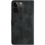 Husă tip carte cu model cu fluturi pentru iPhone 14 Pro Max - gri închis