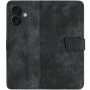 Husă tip carte cu model cu fluturi pentru iPhone 17 - gri închis