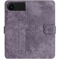 Husă tip carte cu model fluturi pentru iPhone Air - mov