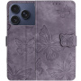 Husă tip carte cu model cu fluturi pentru iPhone 17 Pro Max - violet