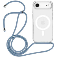 Husă transparentă cu șnur și MagSafe pentru iPhone Air - albastru