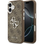 Husă Guess 4G Silver Metal Logo pentru iPhone 17 - maro