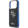 Guess IML 4G Script Metal Logo husă pentru iPhone 17 Pro - albastru închis