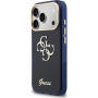 Husă Guess IML 4G Script Metal Logo pentru iPhone 17 Pro Max - albastru închis