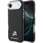 Karl Lagerfeld Karl and Choupette Heads Pins husă din piele PU cu MagSafe pentru iPhone Air - negru