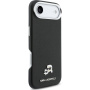 Karl Lagerfeld Karl and Choupette Heads Pins husă din piele PU cu MagSafe pentru iPhone Air - negru