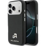 Karl Lagerfeld Karl and Choupette Heads Pins husă din piele PU cu MagSafe pentru iPhone 17 Pro Max - negru