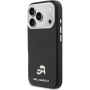 Karl Lagerfeld Karl and Choupette Heads Pins husă din piele PU cu MagSafe pentru iPhone 17 Pro Max - negru