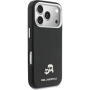 Karl Lagerfeld Karl and Choupette Heads Pins husă din piele PU cu MagSafe pentru iPhone 17 Pro Max - negru