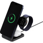 ENERGEA MagTrio 2 3în1 suport magnetic wireless pliabil pentru iPhone / Apple Watch / AirPods - 25W - negru