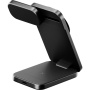 ENERGEA MagTrio 2 3în1 suport magnetic wireless pliabil pentru iPhone / Apple Watch / AirPods - 25W - negru