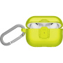 UNIQ Glase Pro Lock husă transparentă cu sistem de blocare și carabină pentru AirPods Pro 3 - lime