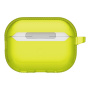 UNIQ Glase Pro Lock husă transparentă cu sistem de blocare și carabină pentru AirPods Pro 3 - lime