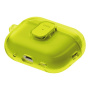 UNIQ Glase Pro Lock husă transparentă cu sistem de blocare și carabină pentru AirPods Pro 3 - lime