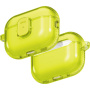 UNIQ Glase Pro Lock husă transparentă cu sistem de blocare și carabină pentru AirPods Pro 3 - lime