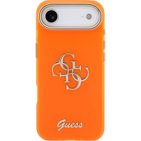 Husă Guess IML 4G Script Metal Logo pentru iPhone Air - portocaliu