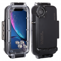 Husă Haweel, impermeabilă până la 40m, pentru iPhone XR - negru