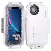 Husă Haweel, impermeabilă până la 40m, pentru iPhone XR - alb