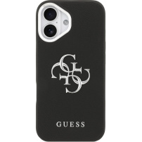 Husă Guess Grained 4G Metal Logo pentru iPhone 17 - negru