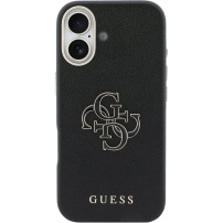 Husă Guess Resin Logo pentru iPhone 17 - negru