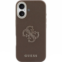 Husă Guess Resin Logo pentru iPhone 17 - maro