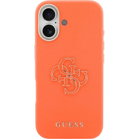 Husă Guess Resin Logo pentru iPhone 17 - portocaliu