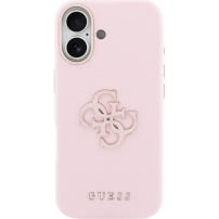 Husă Guess Resin Logo pentru iPhone 17 - roz