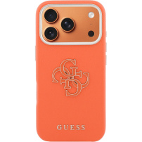 Husă Guess Resin Logo pentru iPhone 17 Pro - portocaliu