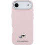 Karl Lagerfeld Karl and Choupette Heads Pins husă din piele PU cu MagSafe pentru iPhone Air - roz