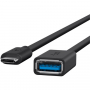 Reducţie BELKIN USB-A female / USB-C pentru iPhone / iPad / MacBook - 15 cm - negru