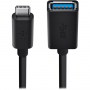 Reducţie BELKIN USB-A female / USB-C pentru iPhone / iPad / MacBook - 15 cm - negru