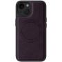 Husă de protecție din piele PU cu MagSafe pentru iPhone 13 / 14 - mov închis