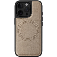 Husă de protecție din piele PU cu MagSafe pentru iPhone 14 Pro - auriu
