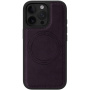 Husă de protecție din piele PU cu MagSafe pentru iPhone 15 Pro Max - violet închis