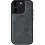 Husă de protecție din piele PU cu MagSafe pentru iPhone 15 Pro Max - gri