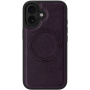 Husă de protecție din piele PU cu MagSafe pentru iPhone 17 - violet închis